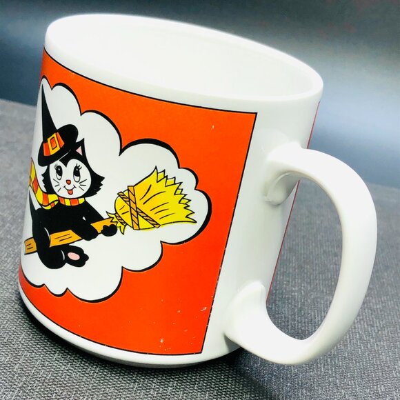 1987 Geo Z LEFTON Trick or Treat Anthropomorphic Black Kitty Cat Witch RARE - Picture 6 of 11